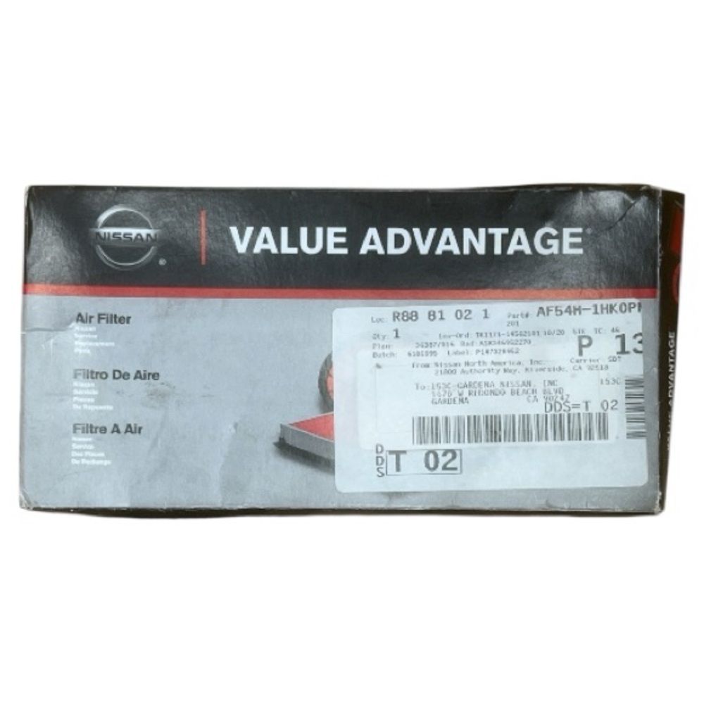 Nissan Value Advantage Air Filter Part Number AF54M–1HK0P–NW - NIB